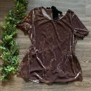 Crushed velvet top